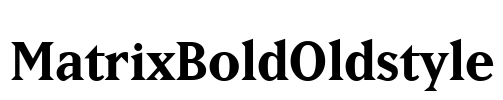 MatrixBoldOldstyle Font Image