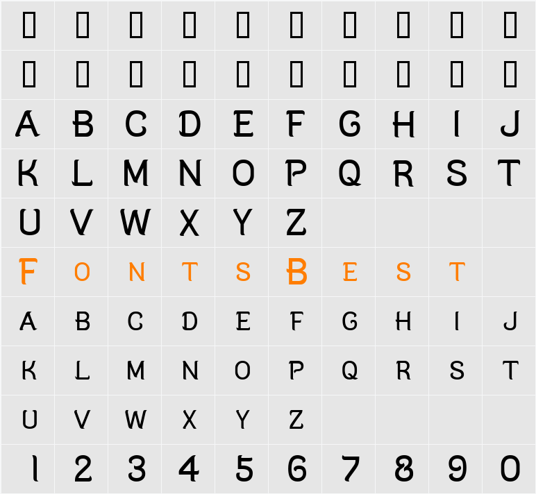 JI-Dozens Character Map