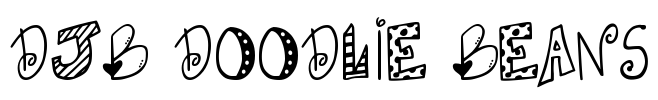 DJB DOODLIE BEANS Font Image