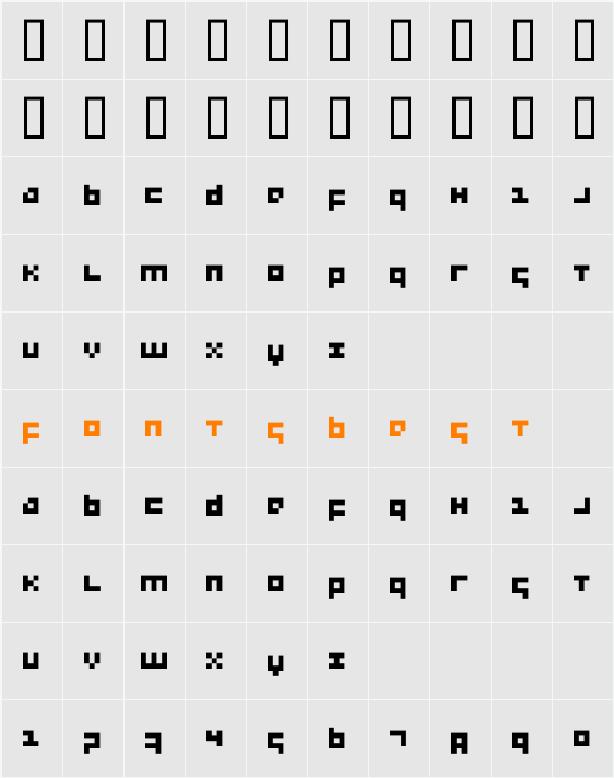 Menee Character Map