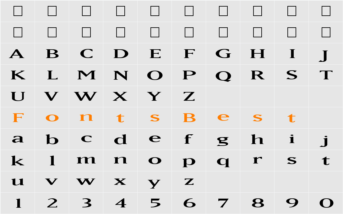 MatrixWideLining Character Map