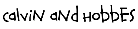 Calvin and Hobbes Font Image