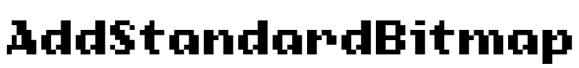 AddStandardBitmap Font Image