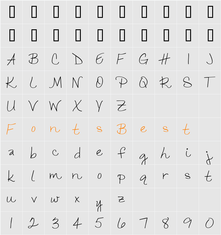 CK Carefree Character Map