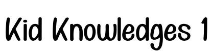 Kid Knowledges 1 Font Image