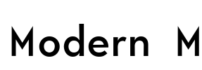 Modern M Font Image