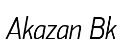 Akazan Bk Font Image