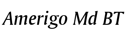 Amerigo Md BT Font Image