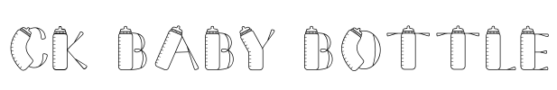 CK Baby Bottle Font Image