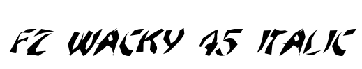 FZ WACKY 45 ITALIC Font Image