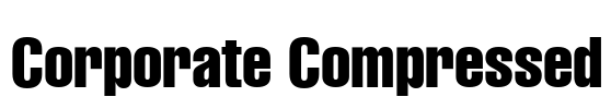 Corporate Compressed Font Image