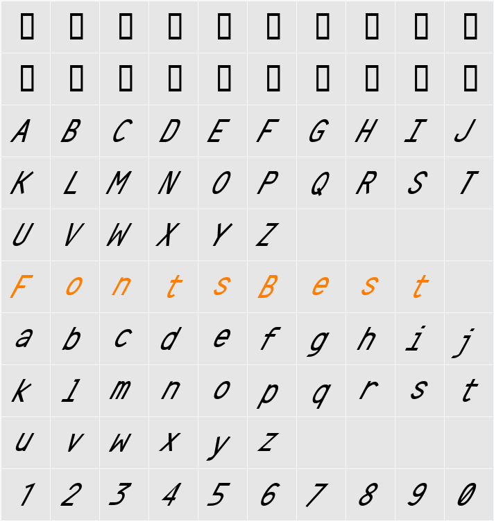 Crystal Character Map