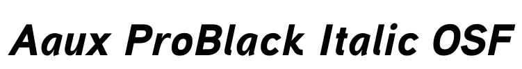 Aaux ProBlack Italic OSF