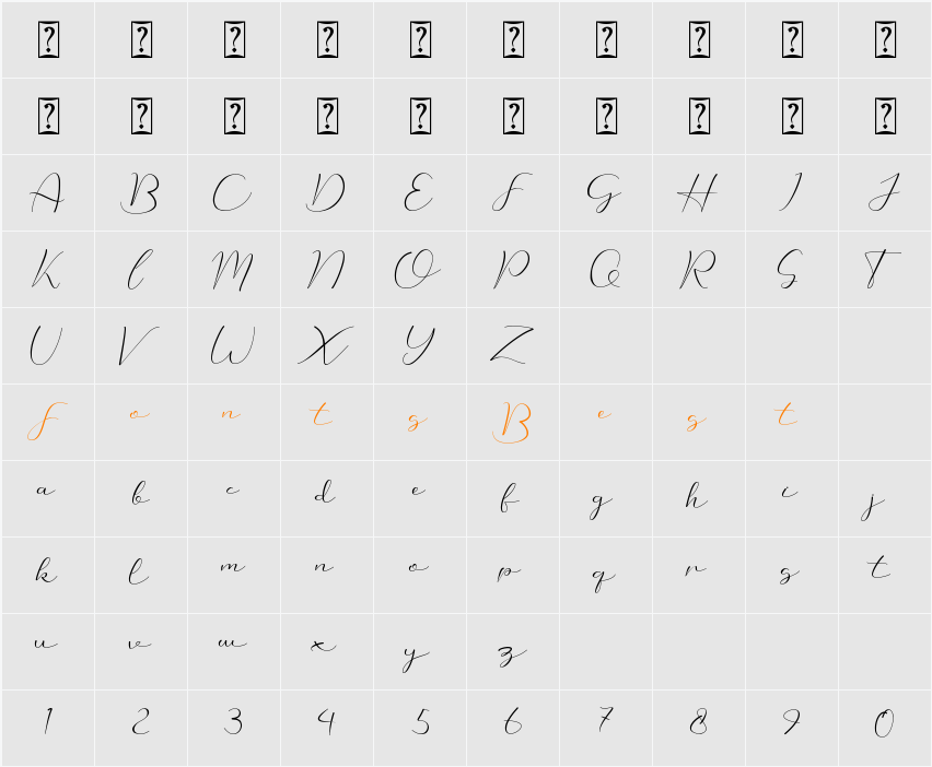 Geollitta - Personal Use Character Map