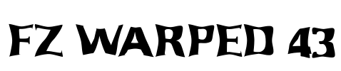 FZ WARPED 43 Font Image