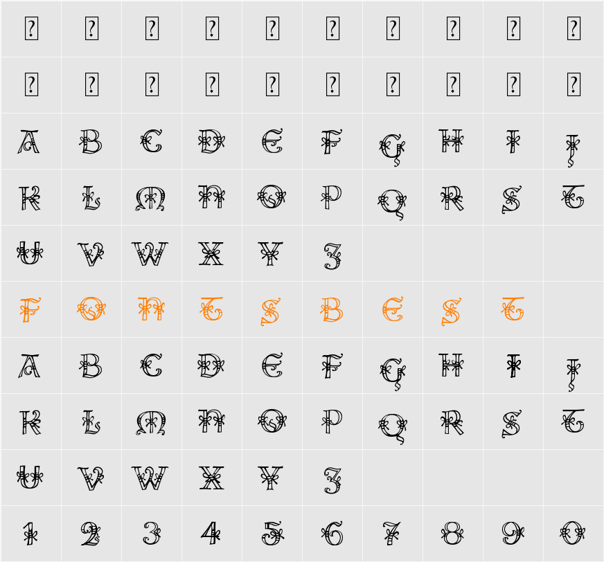 Ales & Hegar Raw Character Map