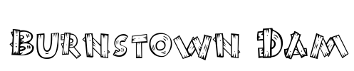 Burnstown Dam Font Image