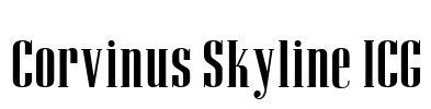 Corvinus Skyline ICG Font Image