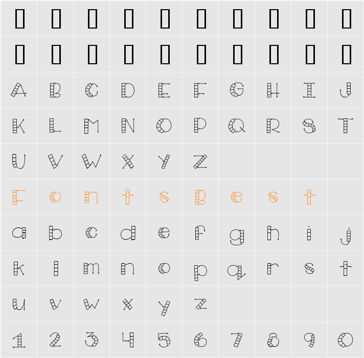 CK Checks Character Map