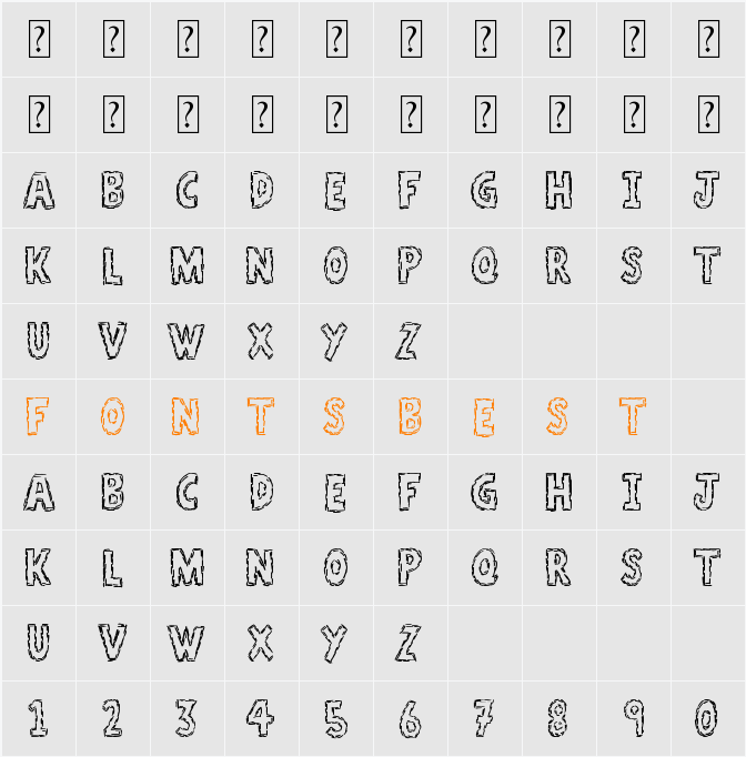 A Stitch Plus Nine Character Map