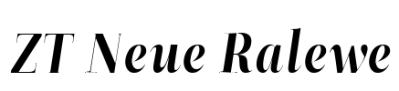 ZT Neue Ralewe Font Image