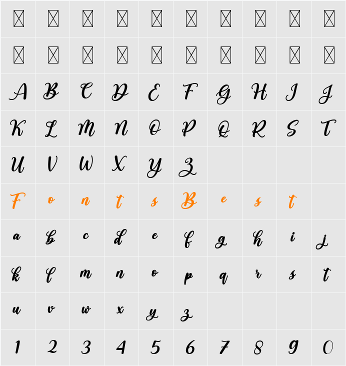 Another Day Character Map