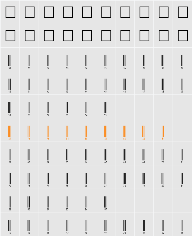 IntHrP72DmTt Character Map