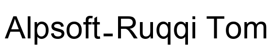 Alpsoft-Ruqqi Tom Font Image