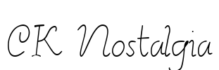 CK Nostalgia Font Image