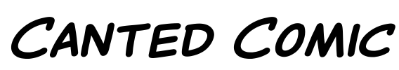 Canted Comic Font Image