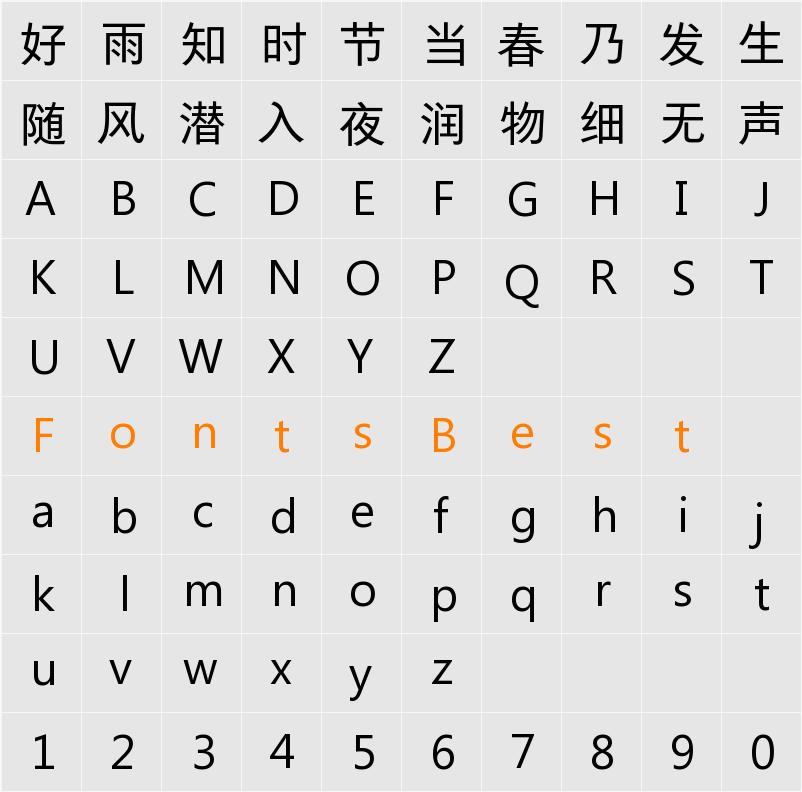 Noto Sans SC Character Map