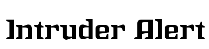 Intruder Alert Font Image