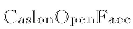 CaslonOpenFace Font Image