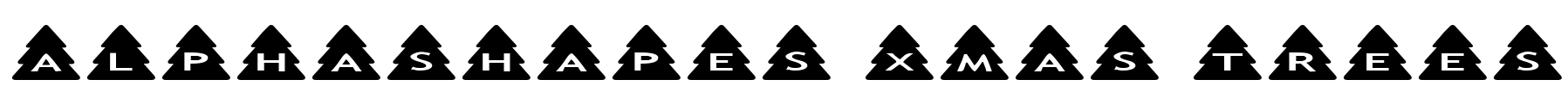 AlphaShapes xmas trees Font Image