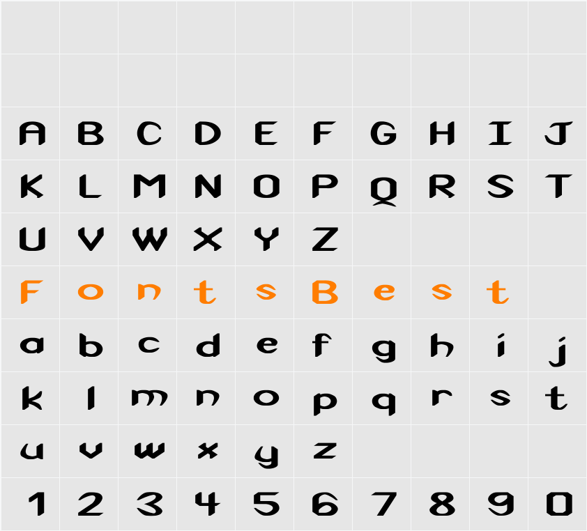 Cuneiform Ex Bold Character Map