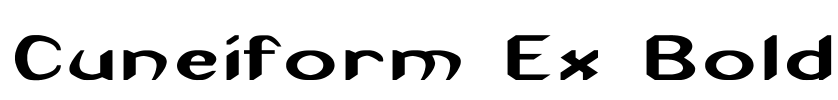 Cuneiform Ex Bold Font Image