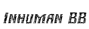 Inhuman BB Font Image