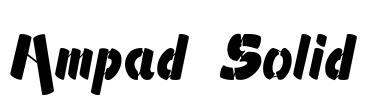 Ampad Solid Font Image