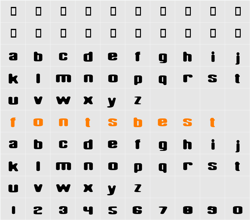 CoralSea Character Map