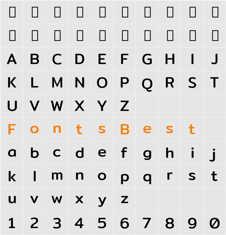 Mitr Character Map