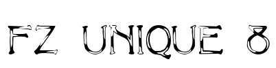 FZ UNIQUE 8 Font Image