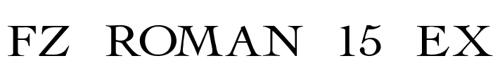 FZ ROMAN 15 EX Font Image