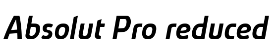 Absolut Pro reduced Font Image