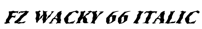 FZ WACKY 66 ITALIC Font Image