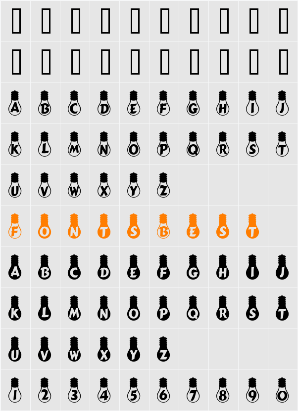 Ampoule Character Map