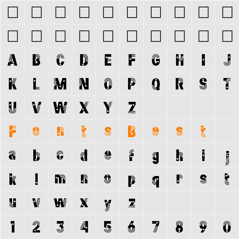 AnticFont Character Map