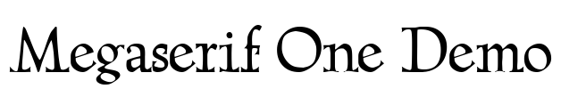 Megaserif One Demo Font Image