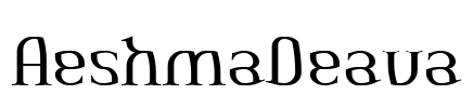 AeshmaDeava Font Image