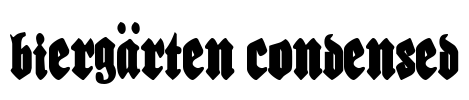 Biergärten Condensed Font Image