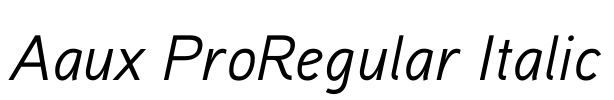 Aaux ProRegular Italic Font Image